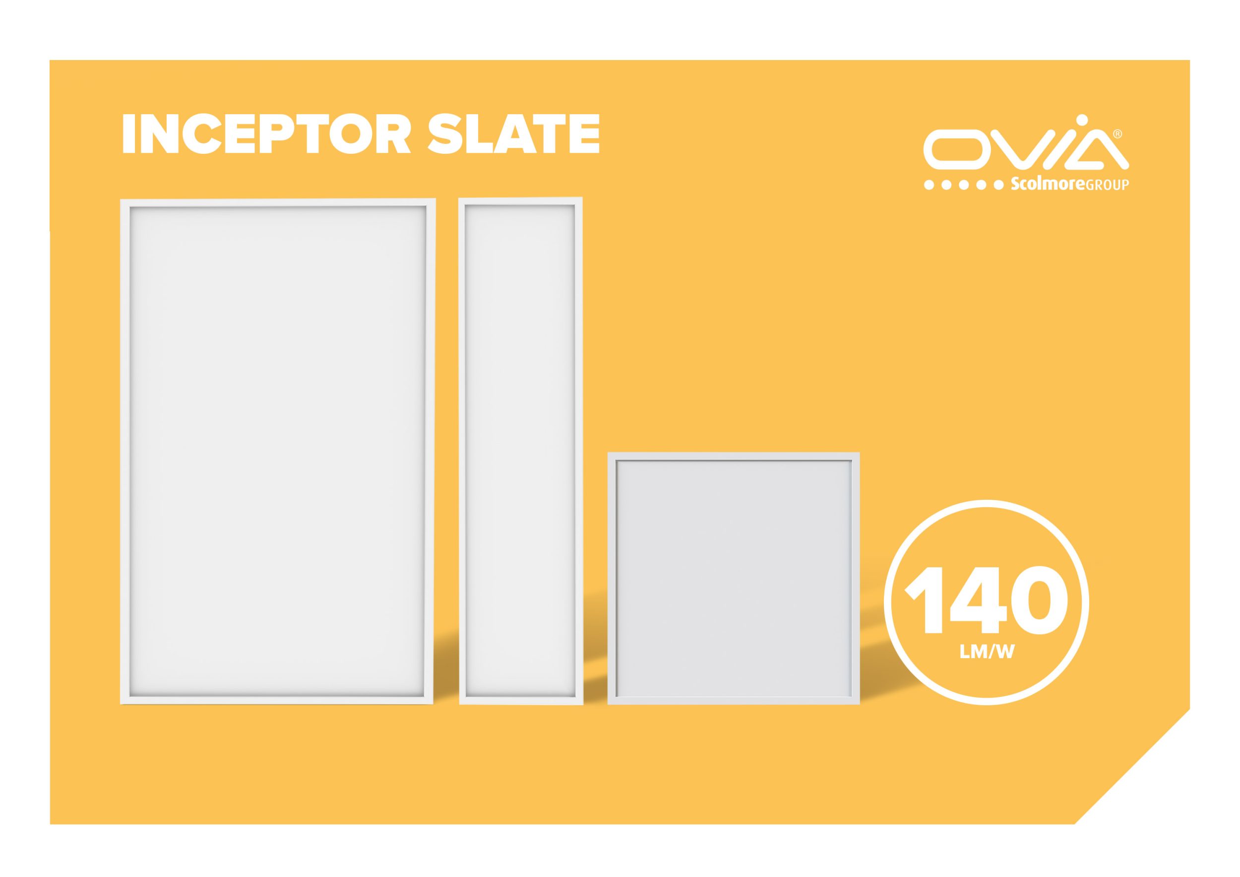 140lm slate 1 140 Lumen per Watt LED Panels now available from Ovia
