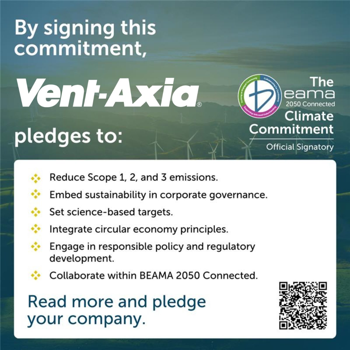 BEAMA Climate Commitment PR2 Vent-Axia backs BEAMA’s Climate Commitment to accelerate supply chain decarbonisation