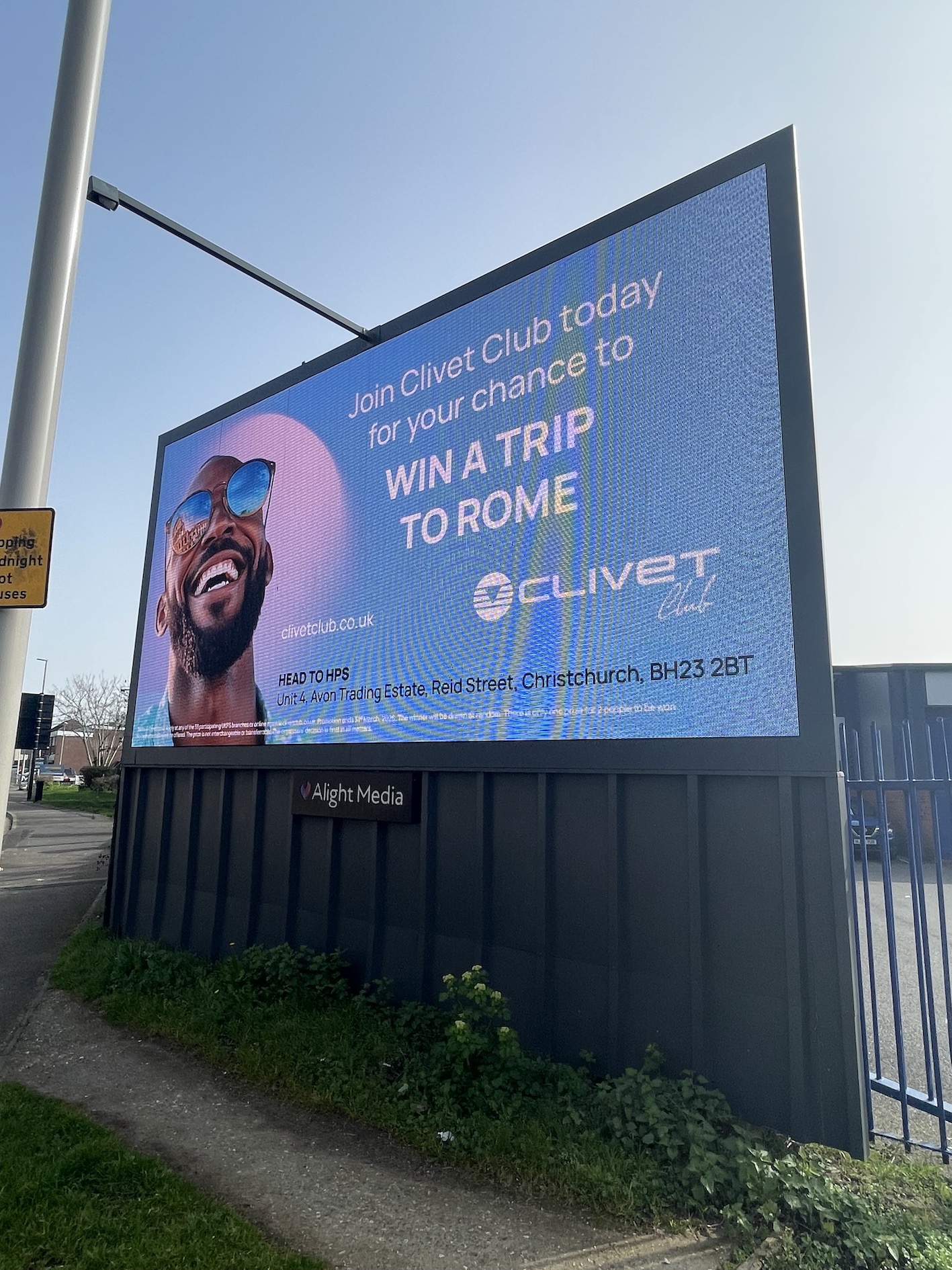 Billboard CLIVET, WIN A TRIP TO ROME!