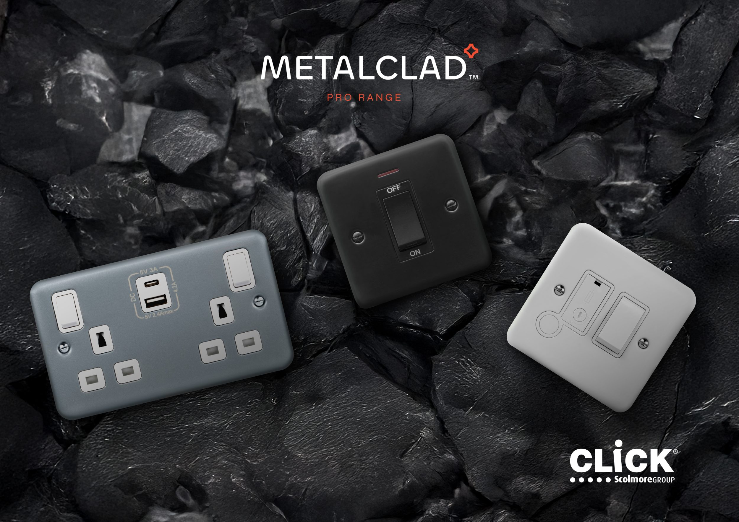 Click Metal Clad Pro PR Metal Clad Pro – robust wiring accessories from Click Scolmore