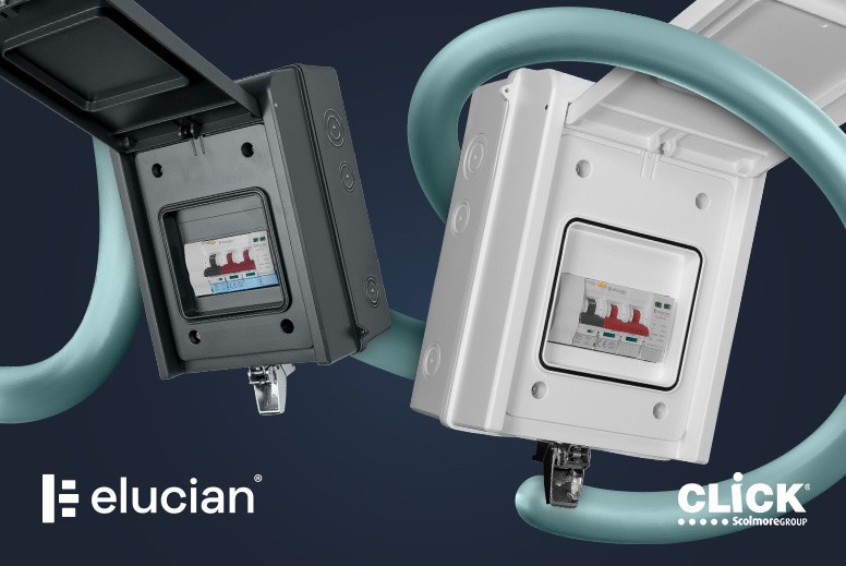 Elucian IP65 EV Boards PR Click Logo Elucian expands its consumer unit range with IP65 EV Boards