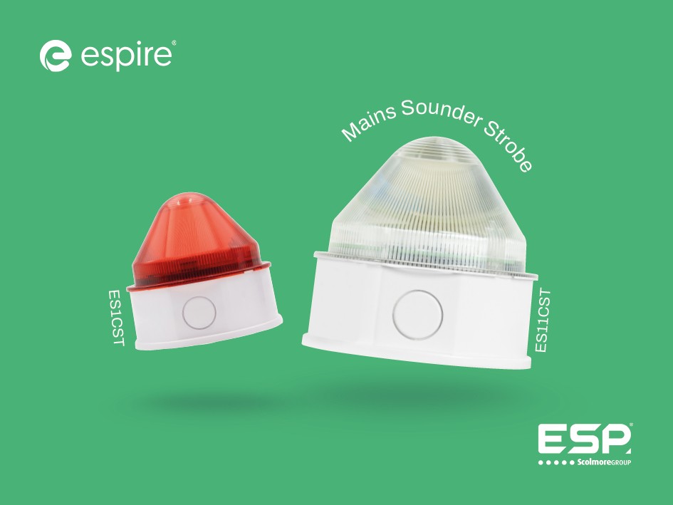 Espire Mains Sounder Strobe ESP introduces Espire IP65 Mains Sounder Strobe