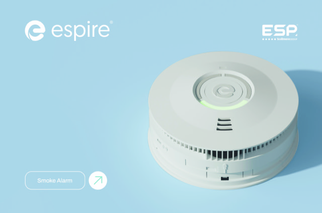 Espire Smoke Alarm PR Image Fast and Reliable Fire Detection with Espire’s Optical Smoke Alarms from ESP