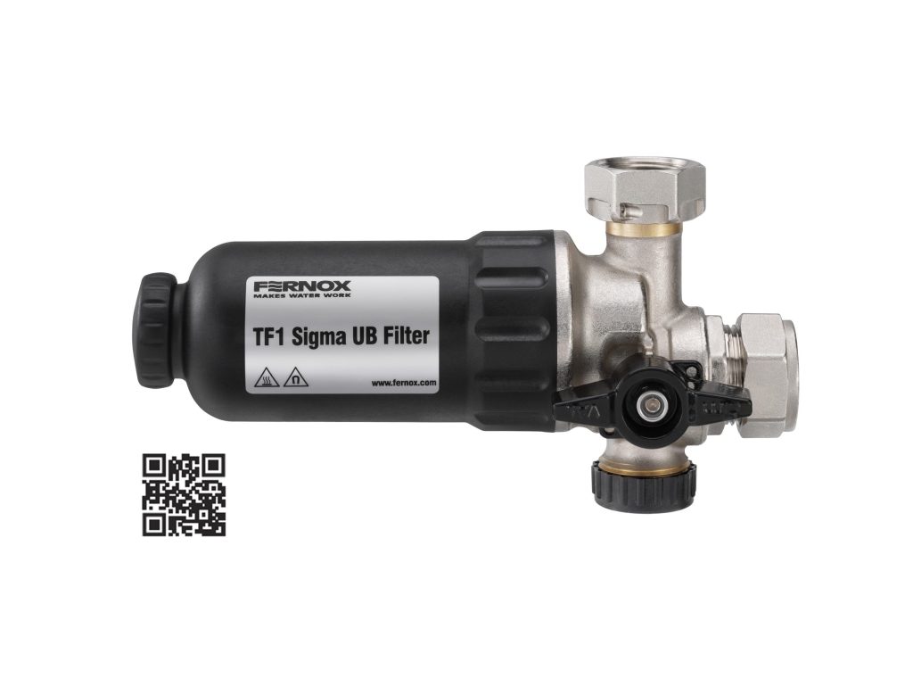 FERNOX TF1 SIGMA UB FILTER 2 QR The new space saving Fernox TF1 Sigma UB Filter - fits horizontally under the boiler