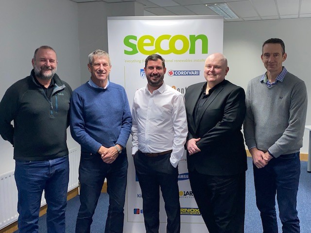 From left Paul Hind Kevin Carling Joe Monkhouse Simon Brown Nigel Jefferson New recruits support Secon expansion