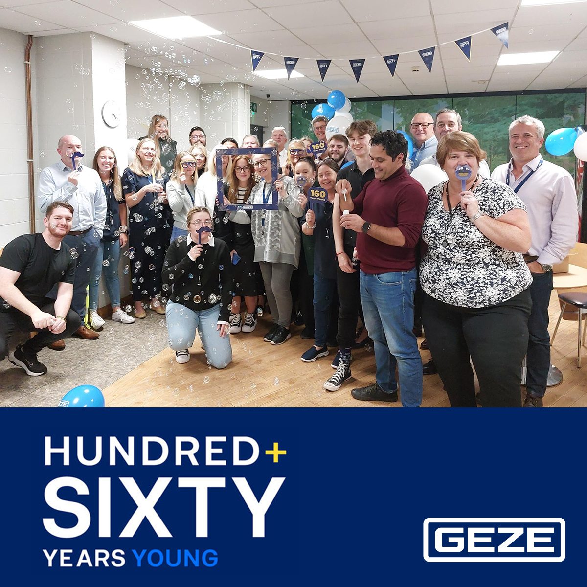 GEZE UK celebrates 160 years with bubbles, bunting and balloons