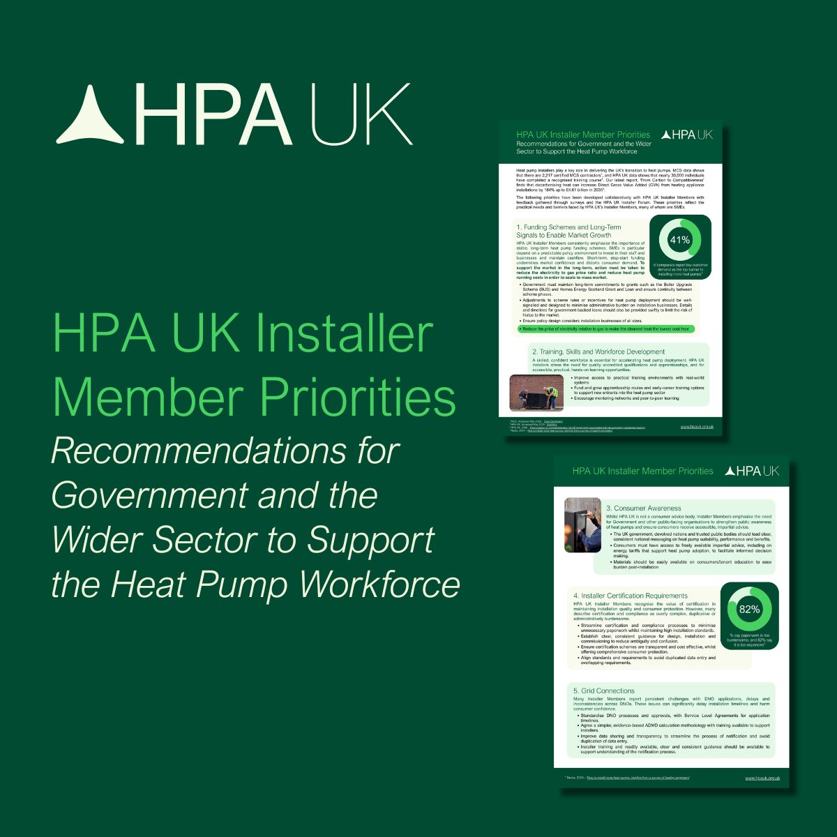 HPA UK Installer Priorities Red tape and high electricity prices are holding back the heat pump installer workforce
