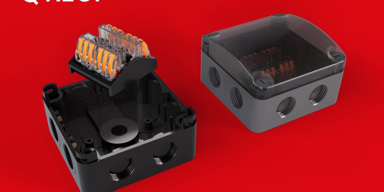 Q-Nect IP junction boxes with semi-transparent lids from Unicrimp