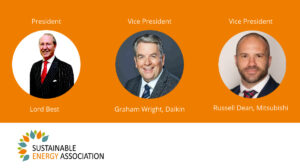 New VPs Re-appointed President and new Vice Presidents for The Sustainable Energy Association