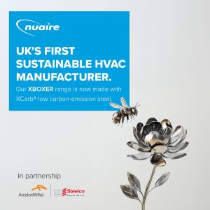 Nuaire Xcarb steel Nuaire is the first UK ventilation manufacturer to use low carbon-emissions recycled & renewably produced steel