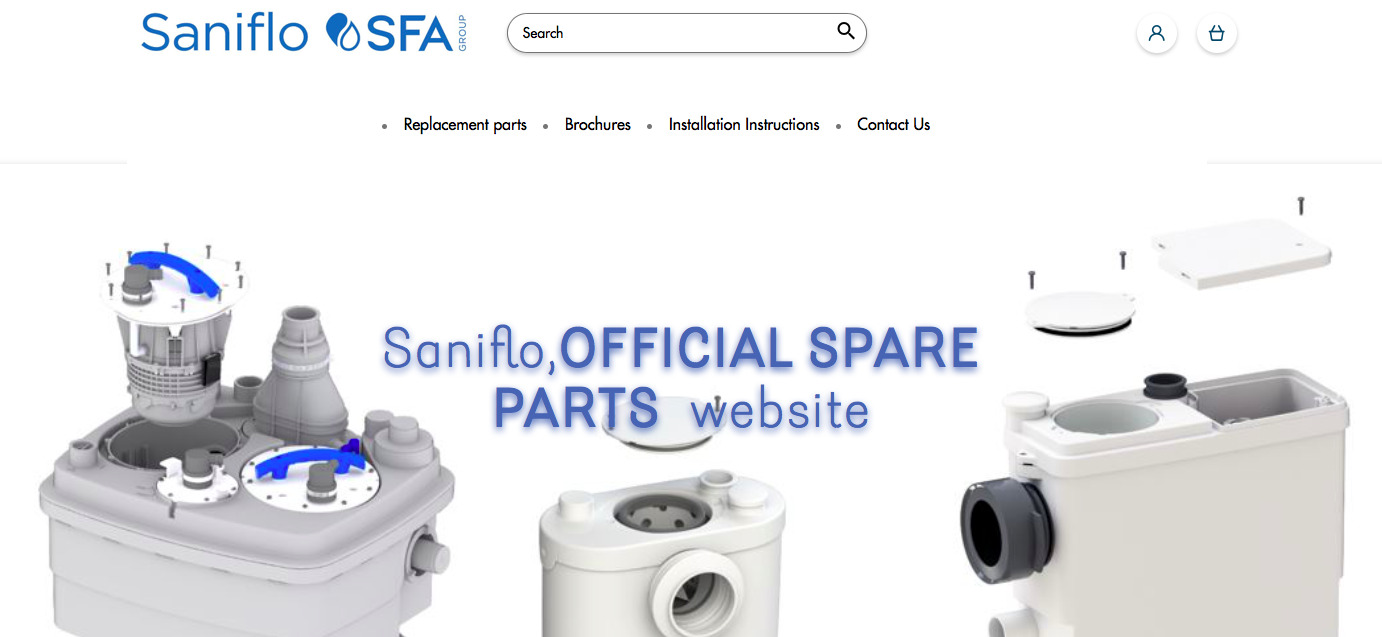 Saniflo official spare parts website now live