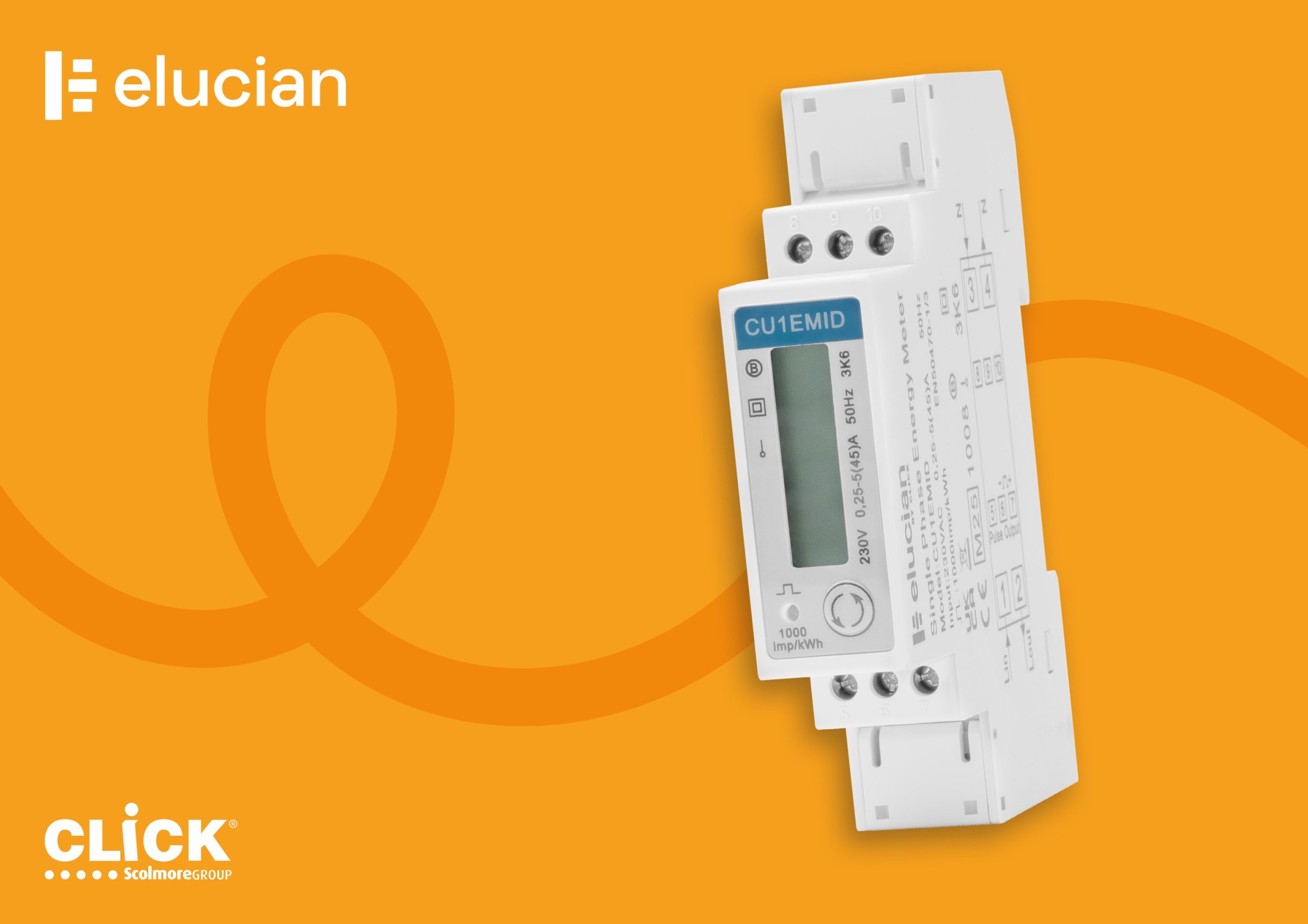 Single Phase Energy Meter Click Scolmore launches the Elucian Single Width, Single Phase Energy Meter