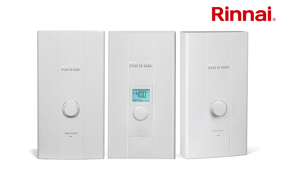 Rinnai – instantaneous electric water heaters in 21, 24 & 27kW coming soon