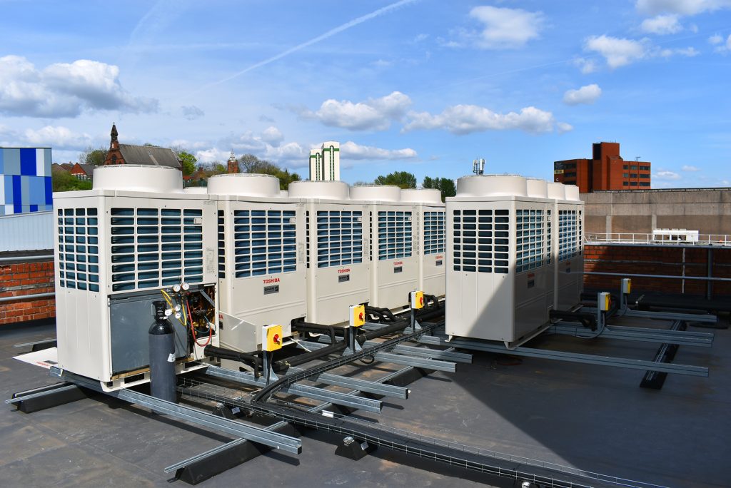 The Toshiba VRF systems during commissioning Transformed former Marks & Spencer building features award-winning Toshiba Air Conditioning