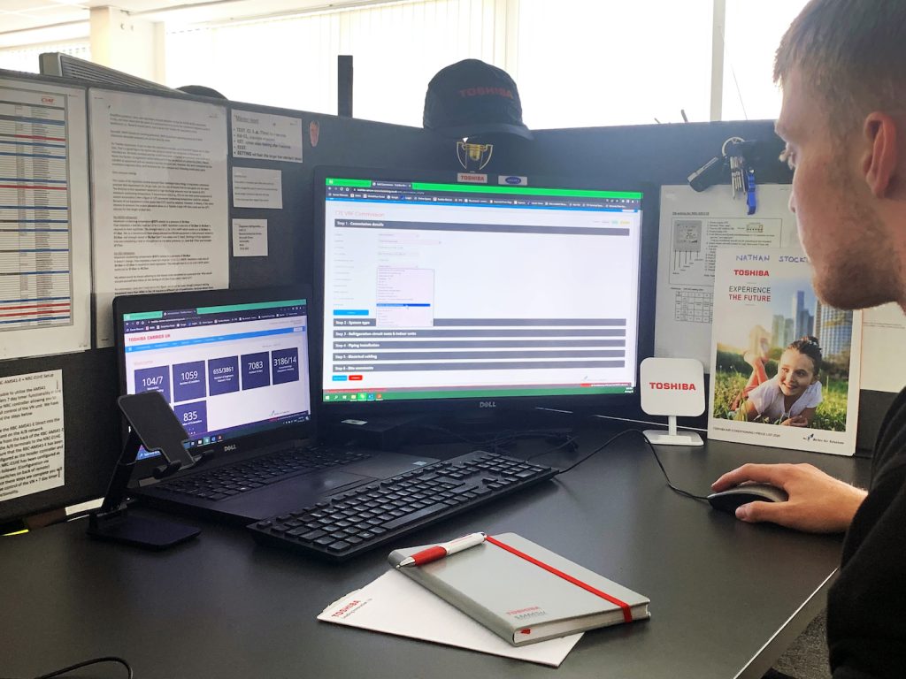 Toshiba Commissioning and Warranty portal in use New integrated approach to commissioning, warranty and installer training systems