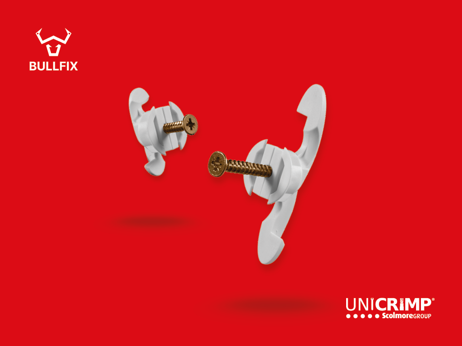 Unicrimp Bullfix PR Image Unicrimp launches Bullfix Universal Fitting for secure plasterboard installations