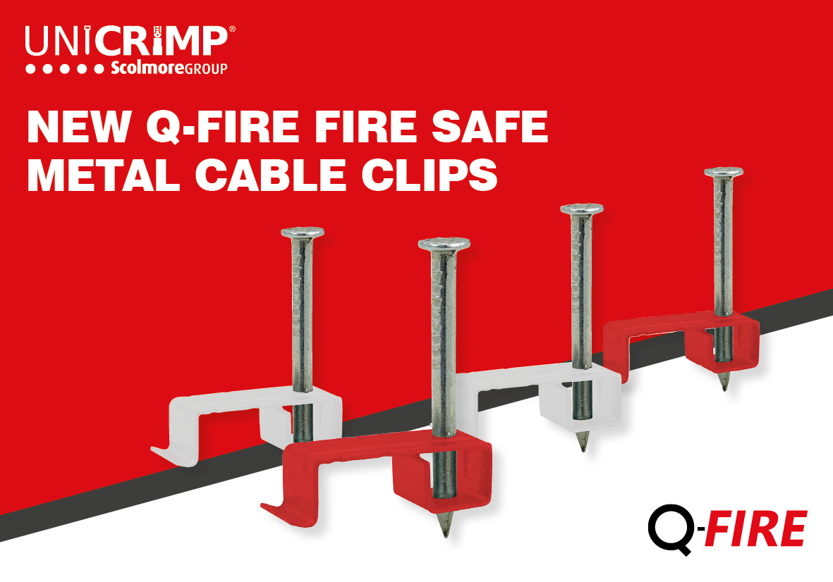 Unicrimp offers an extensive range of fire-safe metal cable clips