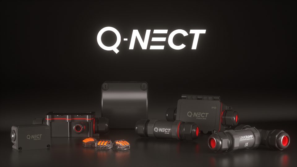 Q-Nect Lever connectors and connection boxes from Unicrimp