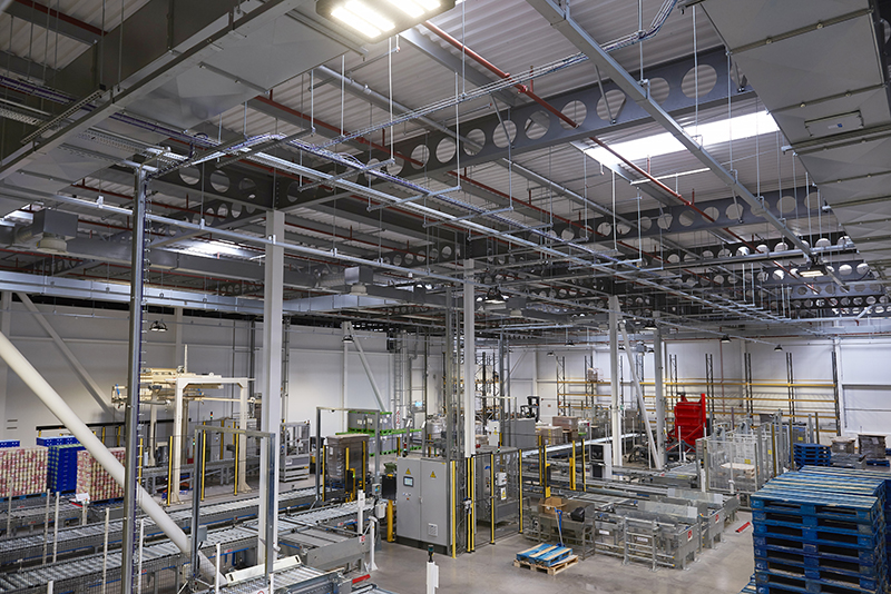 Luceco lights Muller Expansion  Project in Telford, Shropshire