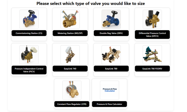 New hydronic valve sizing tool
